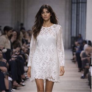 SEE BY CHLOÈ SS16 Cloud Dancer Lace Dress – Runway Style – Size 40
